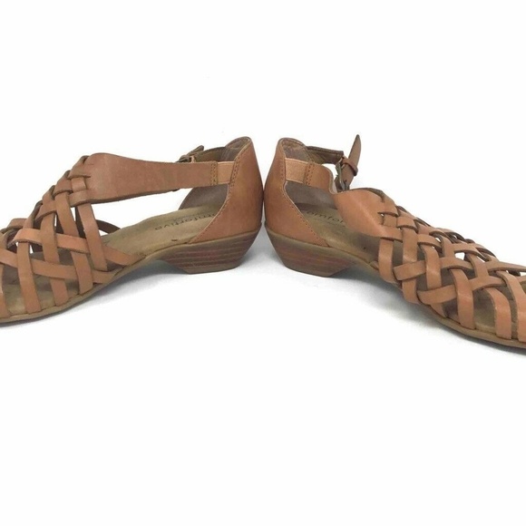 Comfortiva Pillowtop Rita Sandals Brown Leather 7 - Picture 3 of 8